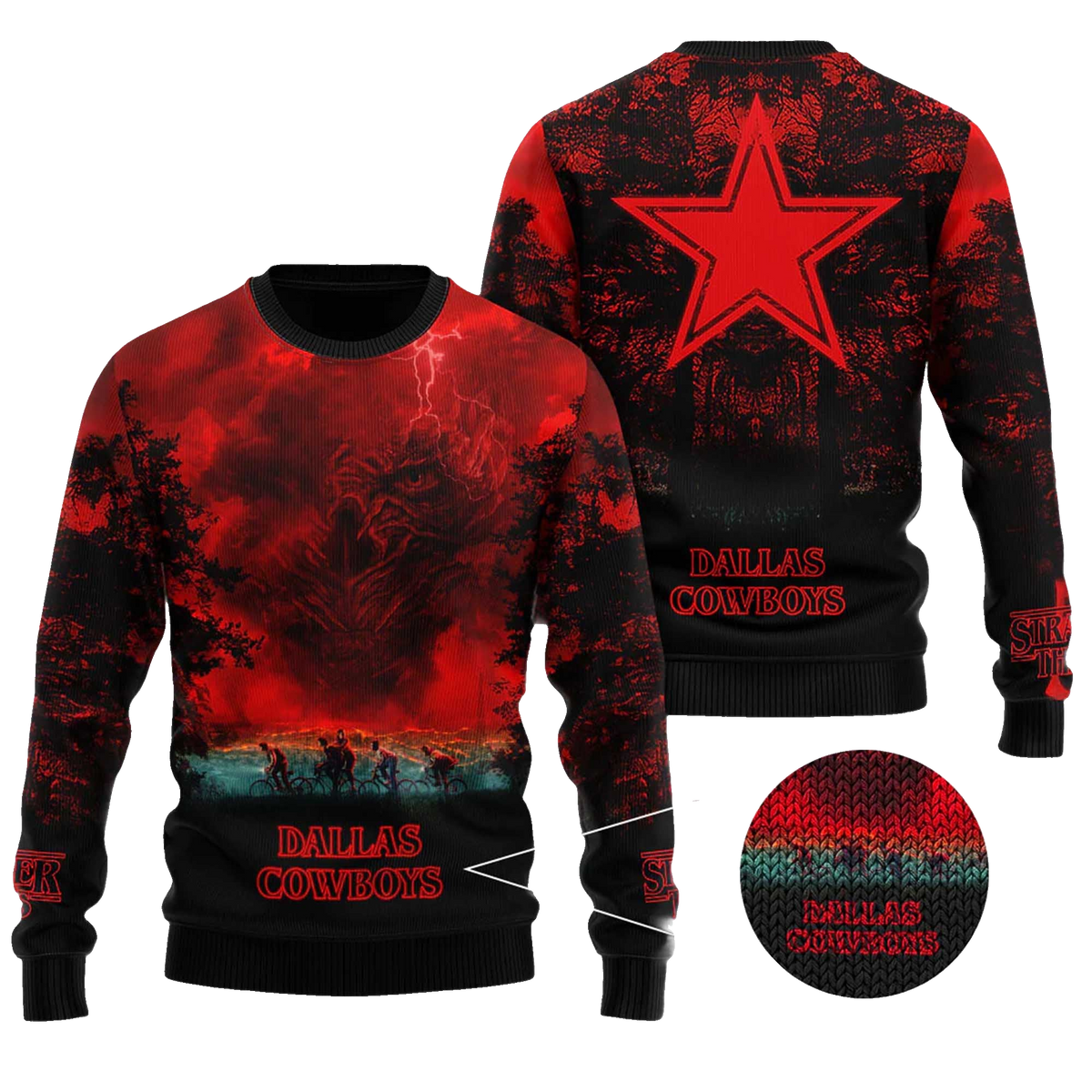 2025 Dallas Cowboys Stranger Things Ugly Sweater – Moonbestprint