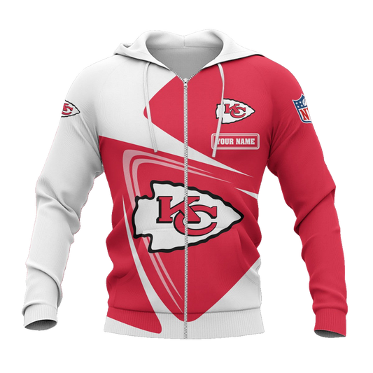 Kansas City Chiefs Personalized Swirl 3D Hoodie - Moonbestprint