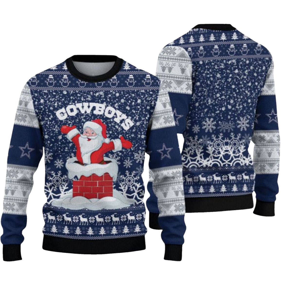 2026 Cowboys Santa Ugly Christmas Sweater - Moonbestprint