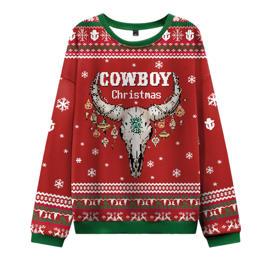 2026 Cowboy Christmas Ugly Sweater Moonbestprint
