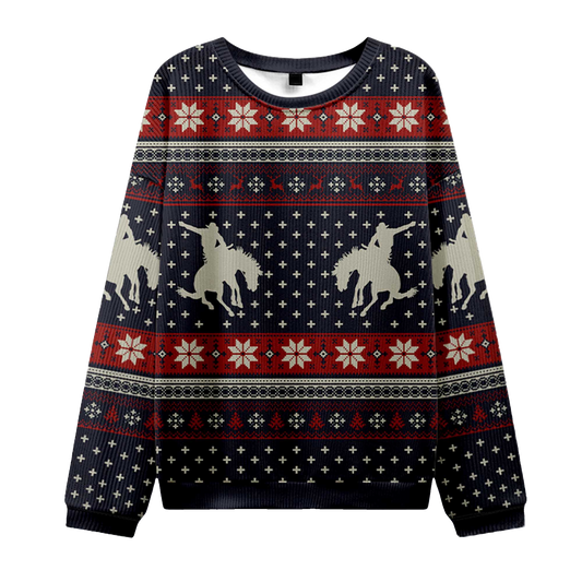 2026 Cowboy Silhouette Ugly Christmas Sweater Moonbestprint