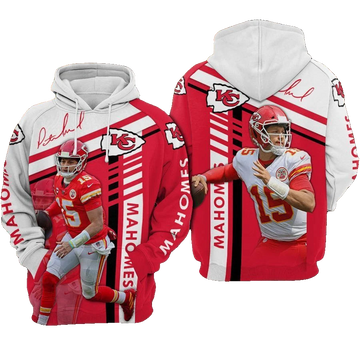 Kansas City Chiefs Patrick Mahomes Action Fan 3D Hoodie - Moonbestprint
