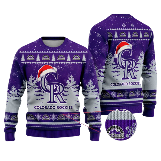 2025 Colorado Rockies Snowflakes Christmas Ugly Sweater – Moonbestprint