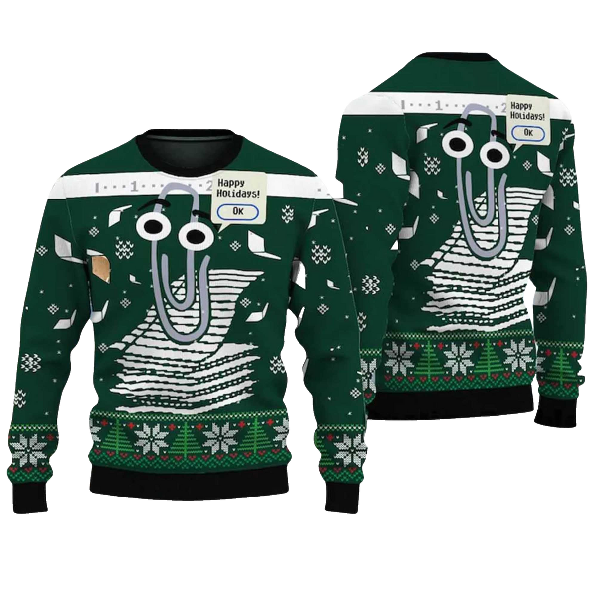 2026 Clippy Holiday Ugly Christmas Sweater Moonbestprint