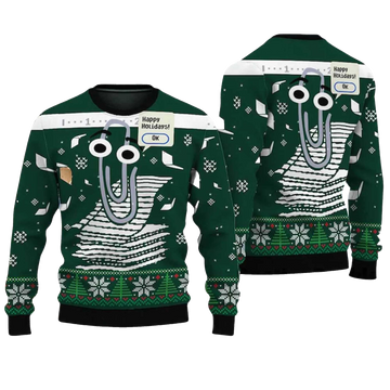2026 Clippy Holiday Ugly Christmas Sweater Moonbestprint