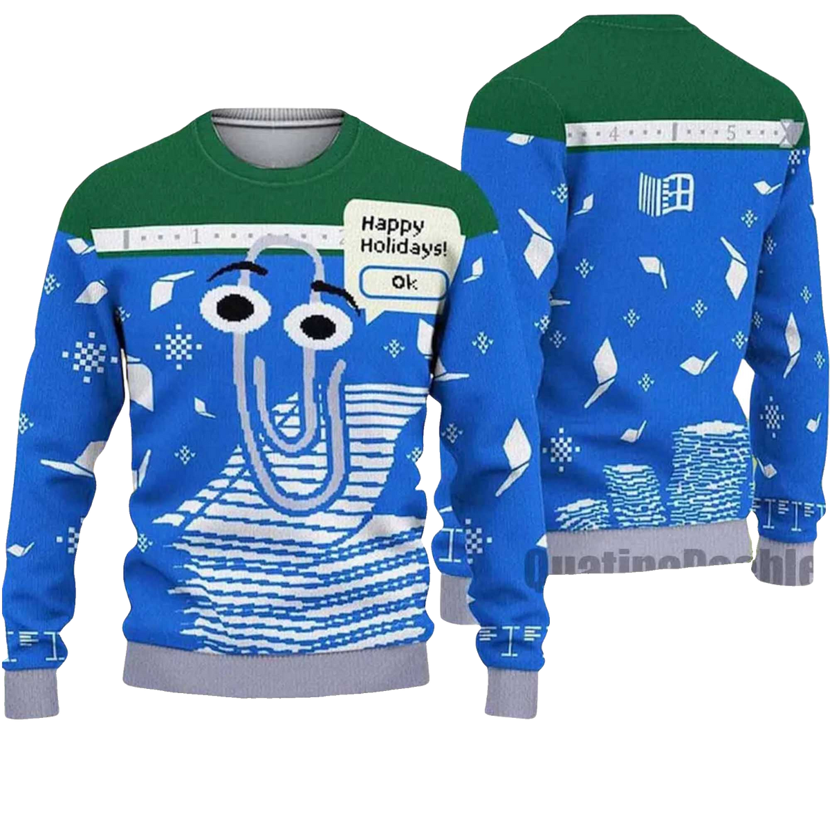 2026 Clippy Holiday Ugly Christmas Sweater Moonbestprint