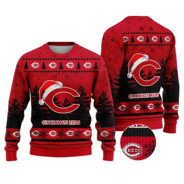 2025 Cincinnati Reds Snowflakes Christmas Ugly Sweater – Moonbestprint