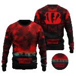2025 Cincinnati Bengals Stranger Things Ugly Sweater – Moonbestprint