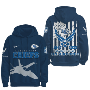 Kansas City Chiefs U.S. Air Force 78th Anniversary Hoodie - Moonbestprint