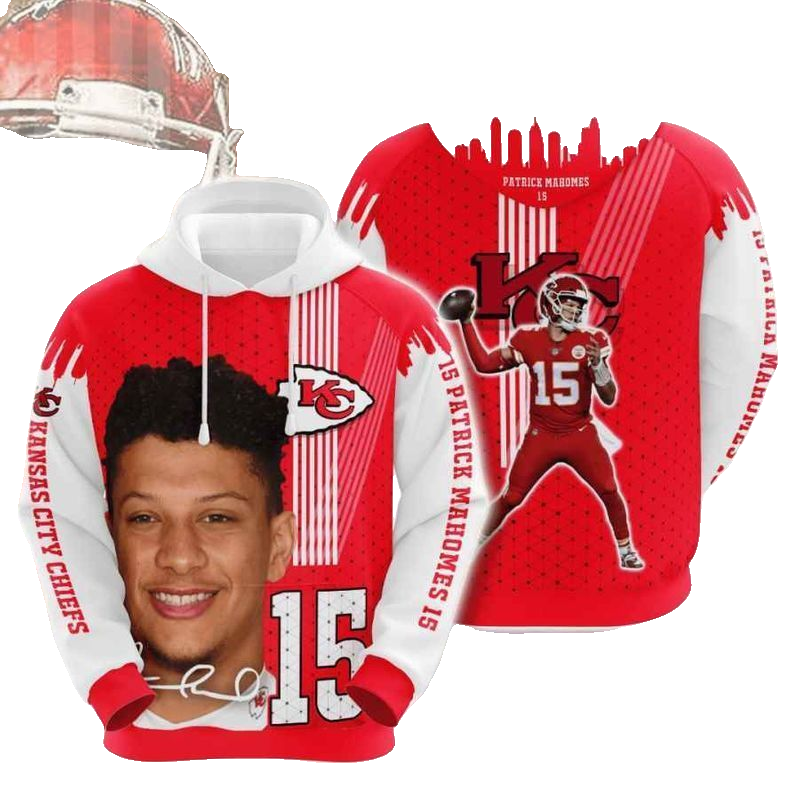 Kansas City Chiefs Nfl Logo 15 Patrick Mahomes Signature 2 Gift For Fan 3d Hoodie - Moonbestprint