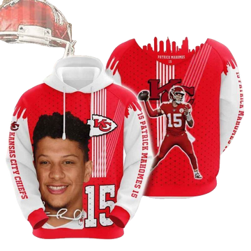 Kansas City Chiefs Nfl Logo 15 Patrick Mahomes Signature 2 Gift For Fan 3d Hoodie - Moonbestprint