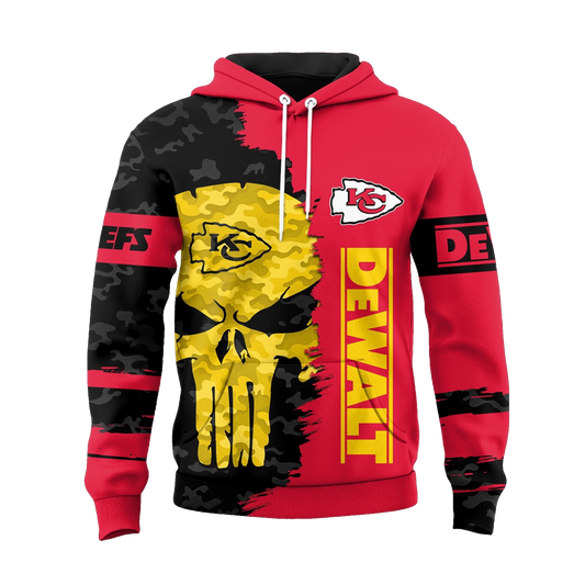 Kansas City Chiefs DeWalt Skull Wrench Camo Hoodie - Moonbestprint
