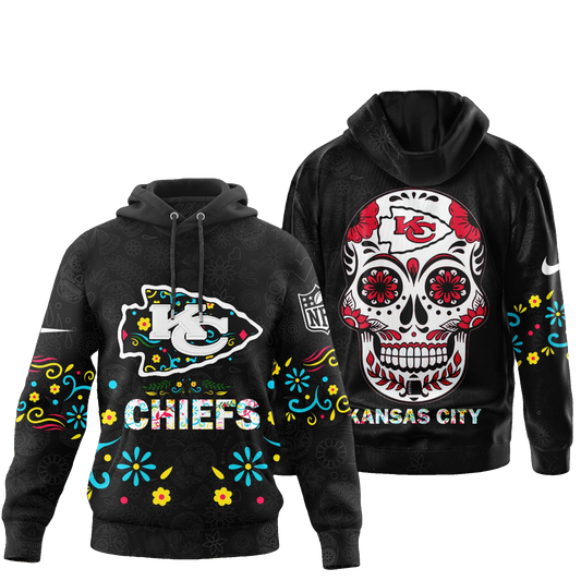 Kansas City Chiefs Dia de los Muertos Hoodie - Moonbestprint