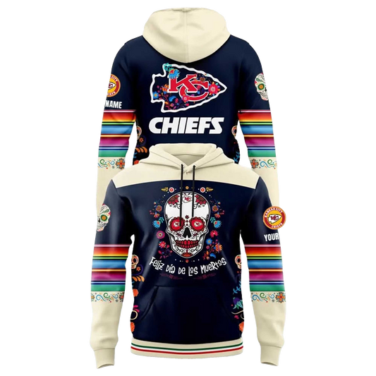 Kansas City Chiefs Feliz Dia De Los Muertos Hoodie - Moonbestprint