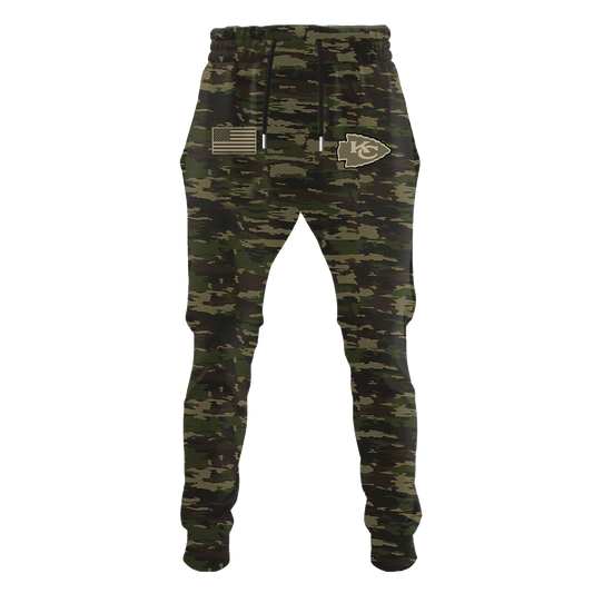 Kansas City Chiefs Salute to Service US Flag Camo Hoodie - Moonbestprint