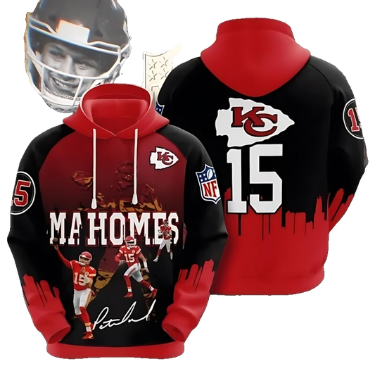 Kansas City Chiefs Mahomes Cityscape 3D Hoodie - Moonbestprint