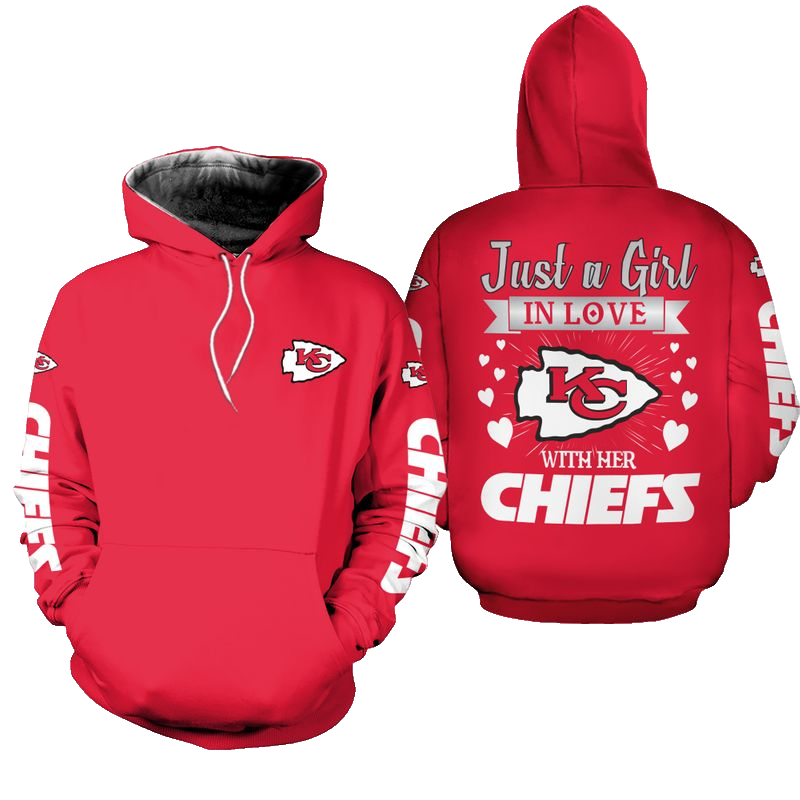 Kansas City Chiefs Just A Girl In Love Limited Edition Hoodie Zip Hoodie Unisex Size New017910 - Moonbestprint