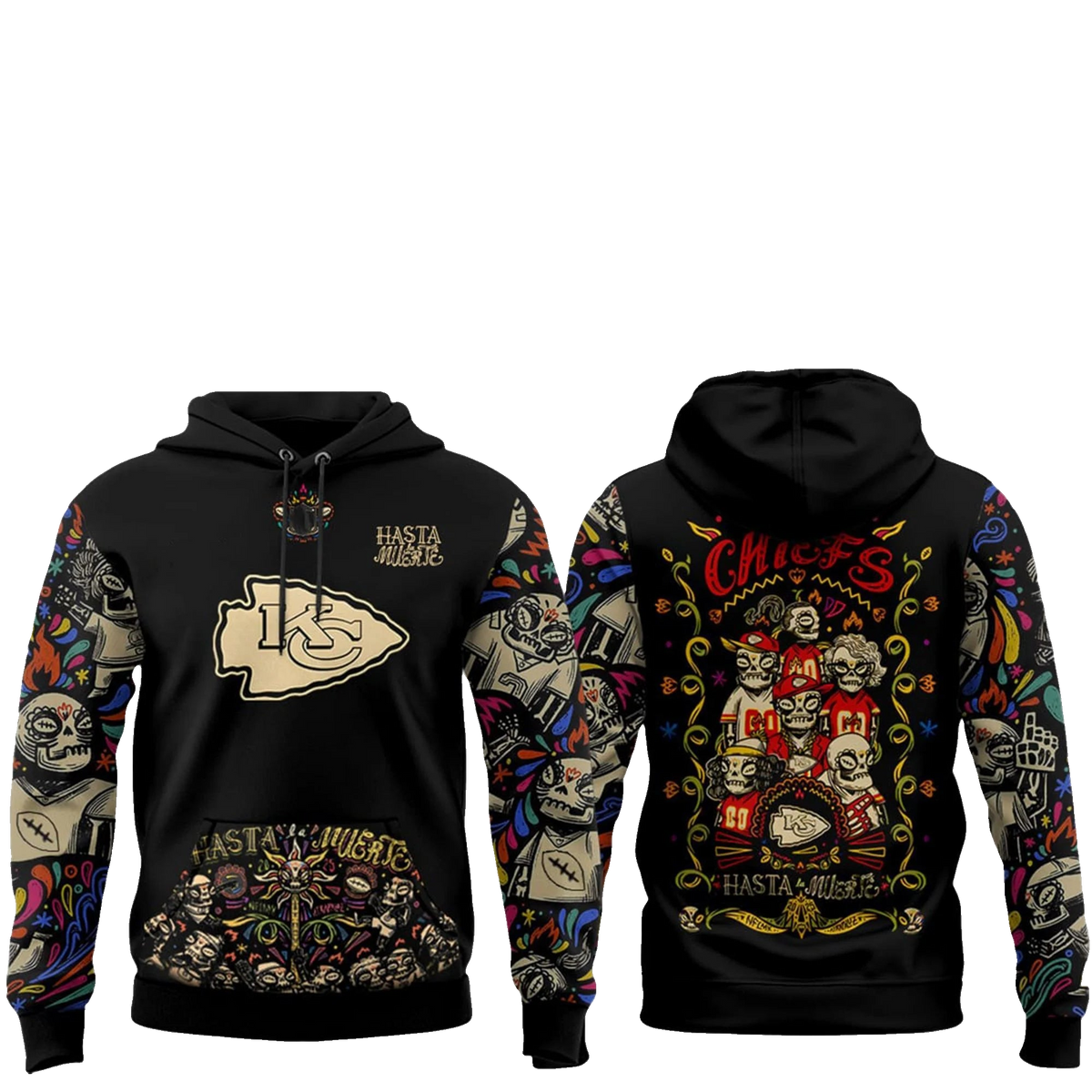 Kansas City Chiefs Hasta la Muerte Hoodie - Moonbestprint