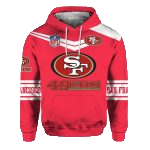 San Francisco 49ers Logo And Helmet Lovely Aop Hoodie - Moonbestprint