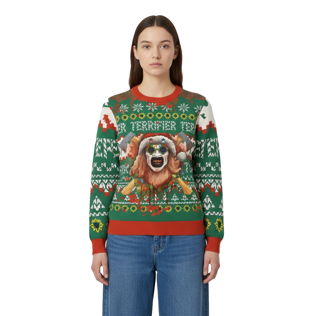 2026 Christmas Terrifier Clown Ugly Sweater - Moonbestprint