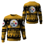 2025 Christmas Steelers Festive Reindeer Tree Ugly Sweater – Moonbestprint