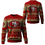 2025 Christmas SF 49ers Festive Reindeer Tree Ugly Sweater – Moonbestprint