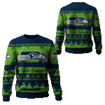 2025 Christmas Seahawks Festive Reindeer Tree Ugly Sweater – Moonbestprint
