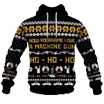 Pittsburgh Steelers Christmas Ugly Sweater Die Hard Fan Now I Have A Machine Gun Ho Ho Ho AOP Hoodie - Moonbestprint