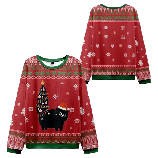 2026 Christmas Purr-fectly Festive Ugly Sweater - Moonbestprint