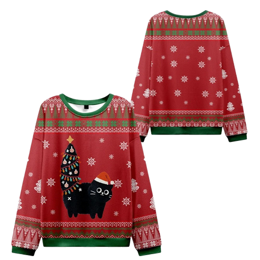 2026 Christmas Purr-fectly Festive Ugly Sweater - Moonbestprint