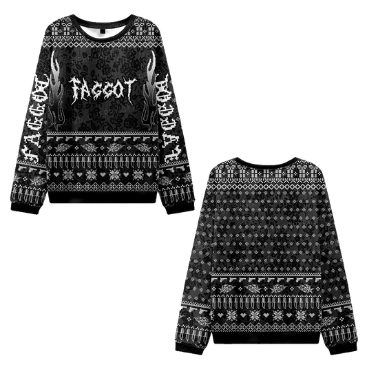 2026 Christmas Punk Faggot Pride Ugly Christmas Sweater - Moonbestprint