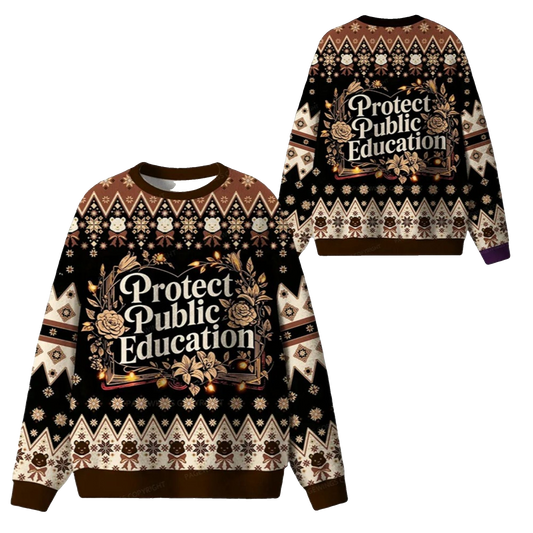 2026 Christmas Protect Public Education Ugly Sweater - Moonbestprint