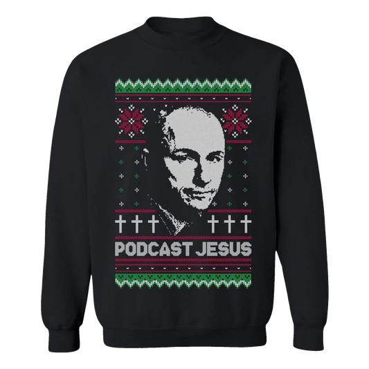 2026 Christmas Podcast Jesus Ugly Sweater - Moonbestprint