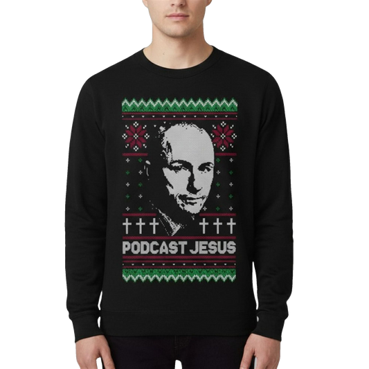 2026 Christmas Podcast Jesus Ugly Sweater - Moonbestprint