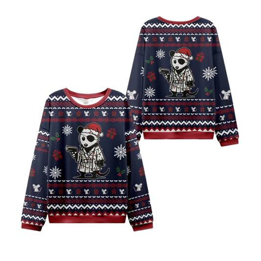 2026 Christmas Possum Samurai Ugly Sweater - Moonbestprint