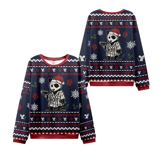 2026 Christmas Possum Samurai Ugly Sweater - Moonbestprint