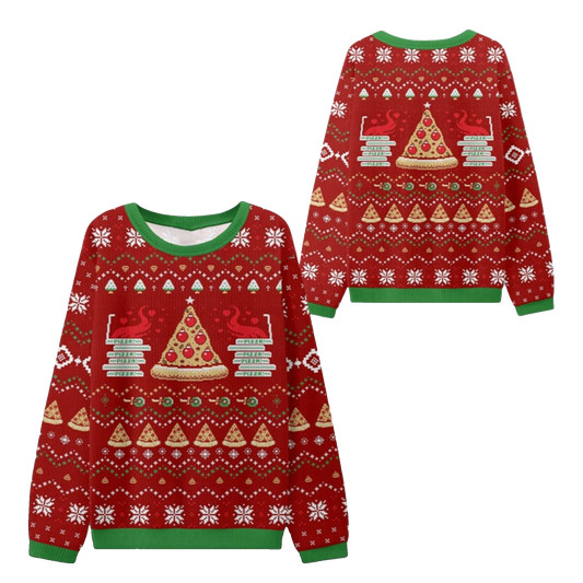 2026 Christmas Pizza Tree Foodie Ugly Sweater - Moonbestprint