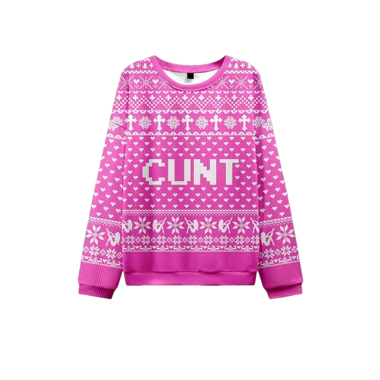 2026 Christmas Pink Cunt Ugly Christmas Sweater - Moonbestprint