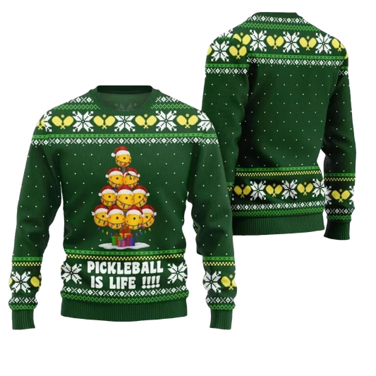 2026 Christmas Pickleball is Life Ugly Sweater - Moonbestprint