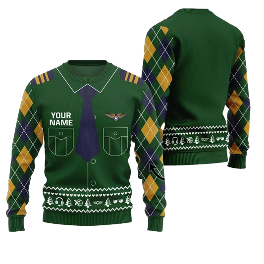 2026 Christmas Pilot Ugly Christmas Sweater - Moonbestprint