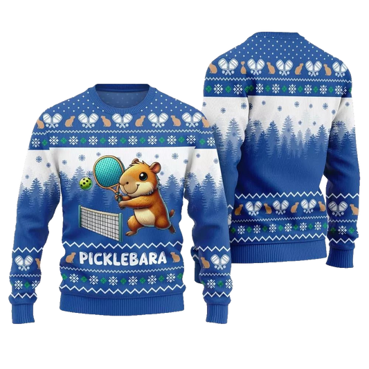 2026 Christmas Picklebara Capybara Ugly Christmas Sweater - Moonbestprint