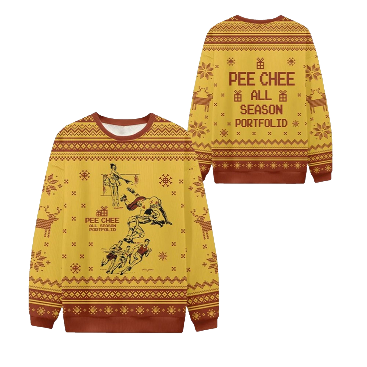 2026 Christmas Pee Chee All Season Portfolid Ugly Sweater - Moonbestprint