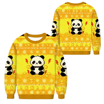2026 Christmas Panda Funny Ugly Sweater - Moonbestprint