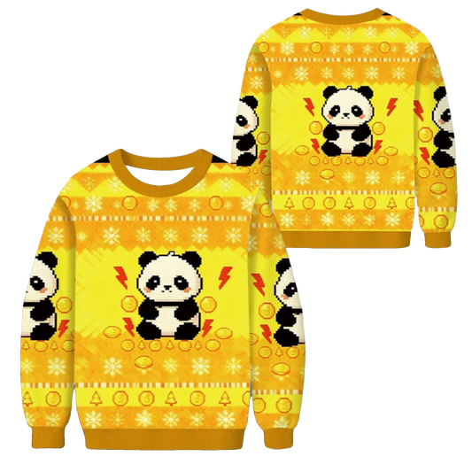 2026 Christmas Panda Funny Ugly Sweater - Moonbestprint