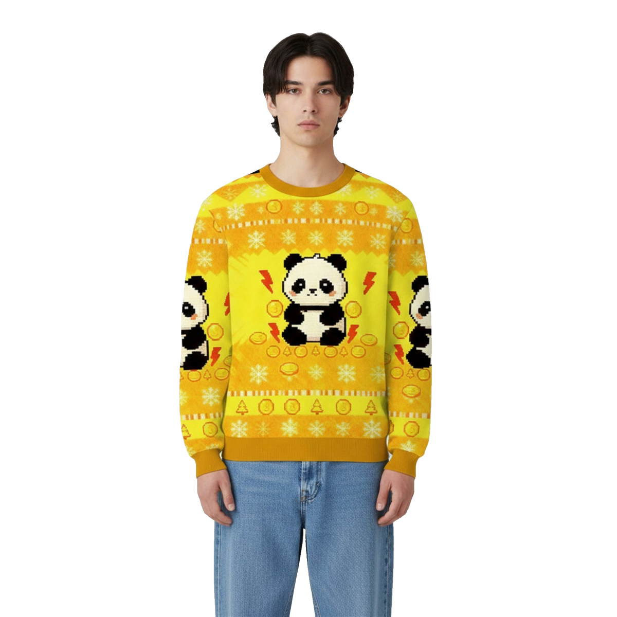 2026 Christmas Panda Funny Ugly Sweater - Moonbestprint
