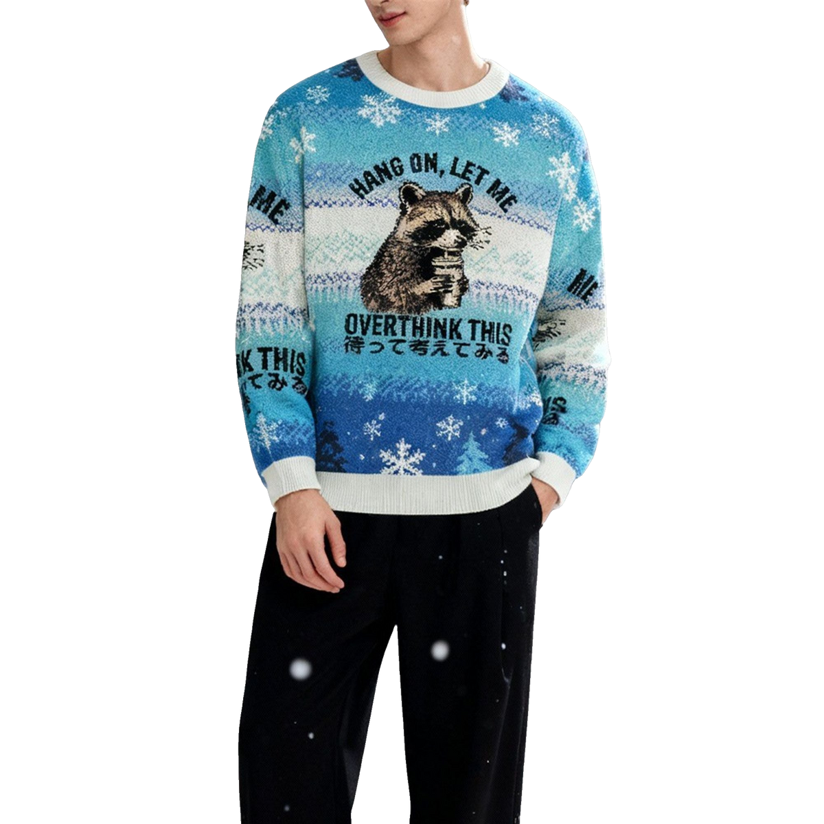 2026 Christmas Overthink Raccoon Ugly Sweater - Moonbestprint