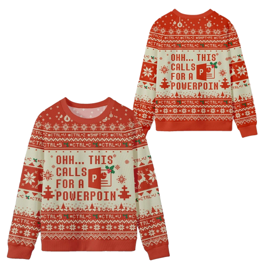 2026 Christmas Ohh This Calls for a Powerpoint Ugly Sweater - Moonbestprint