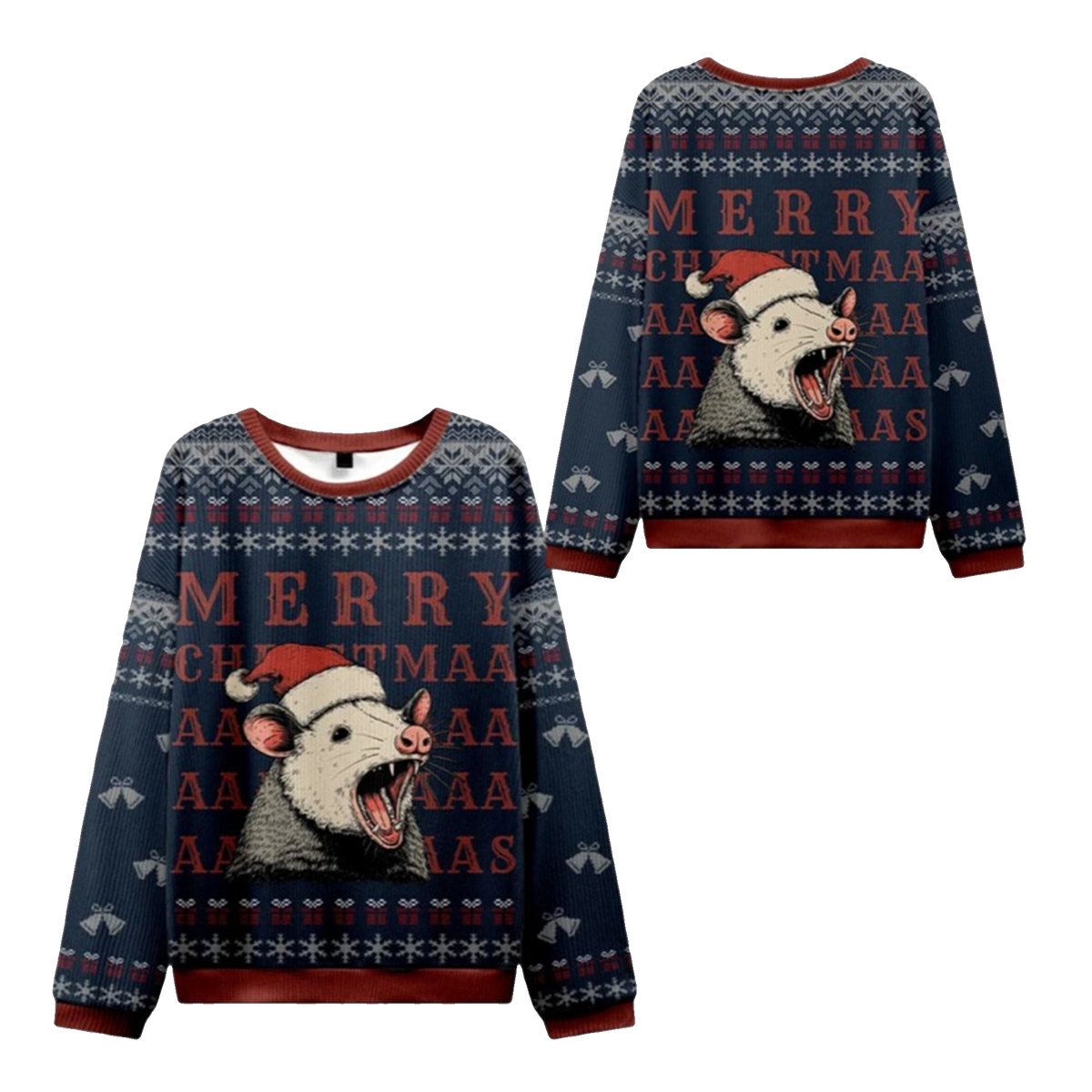 2026 Christmas Opossum Holiday Cheer Ugly Sweater - Moonbestprint