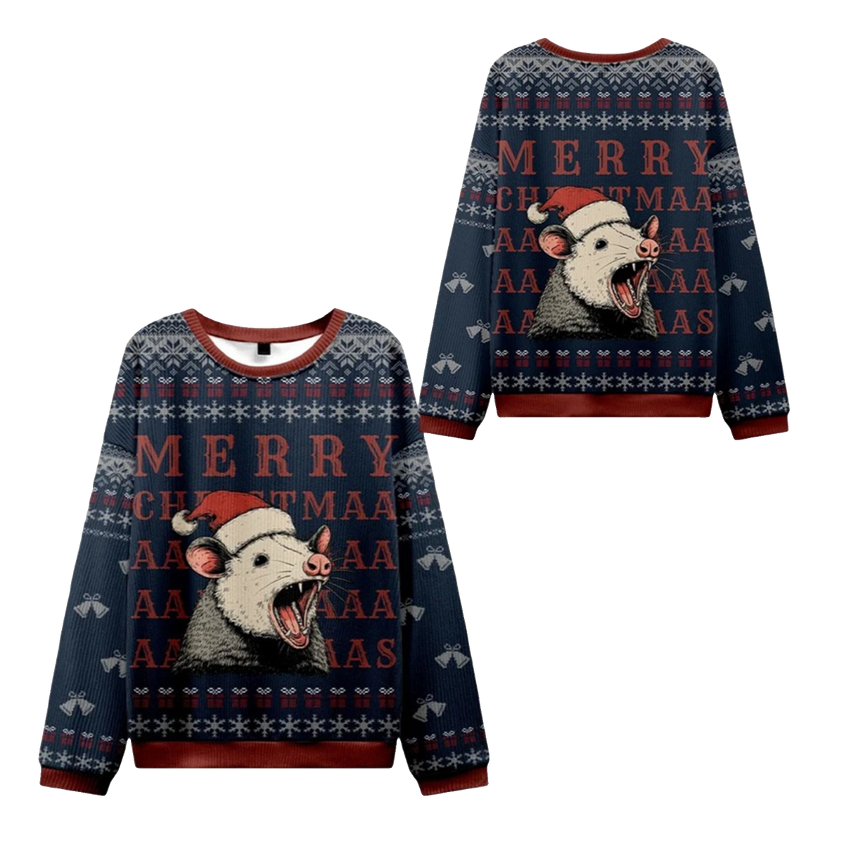 2026 Christmas Opossum Holiday Cheer Ugly Sweater - Moonbestprint