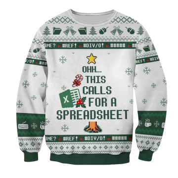 2026 Christmas Ohh This Calls For A Spreadsheet Ugly Sweater - Moonbestprint